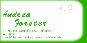 andrea forster business card